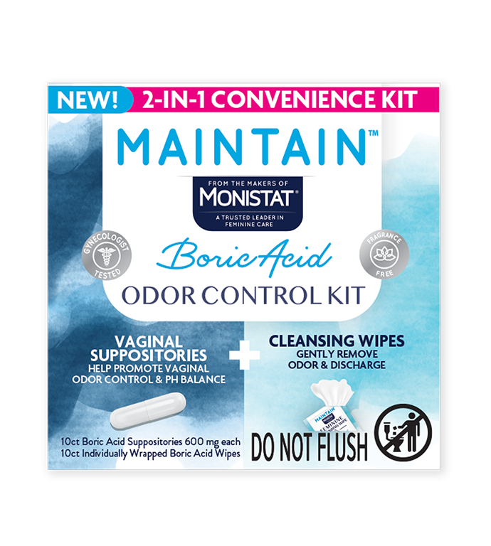 Suppositories and Wipes with Boric Acid Kit