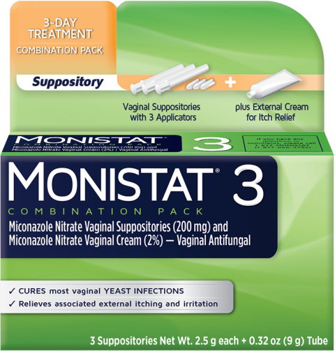 how to use monistat 3 combination pack